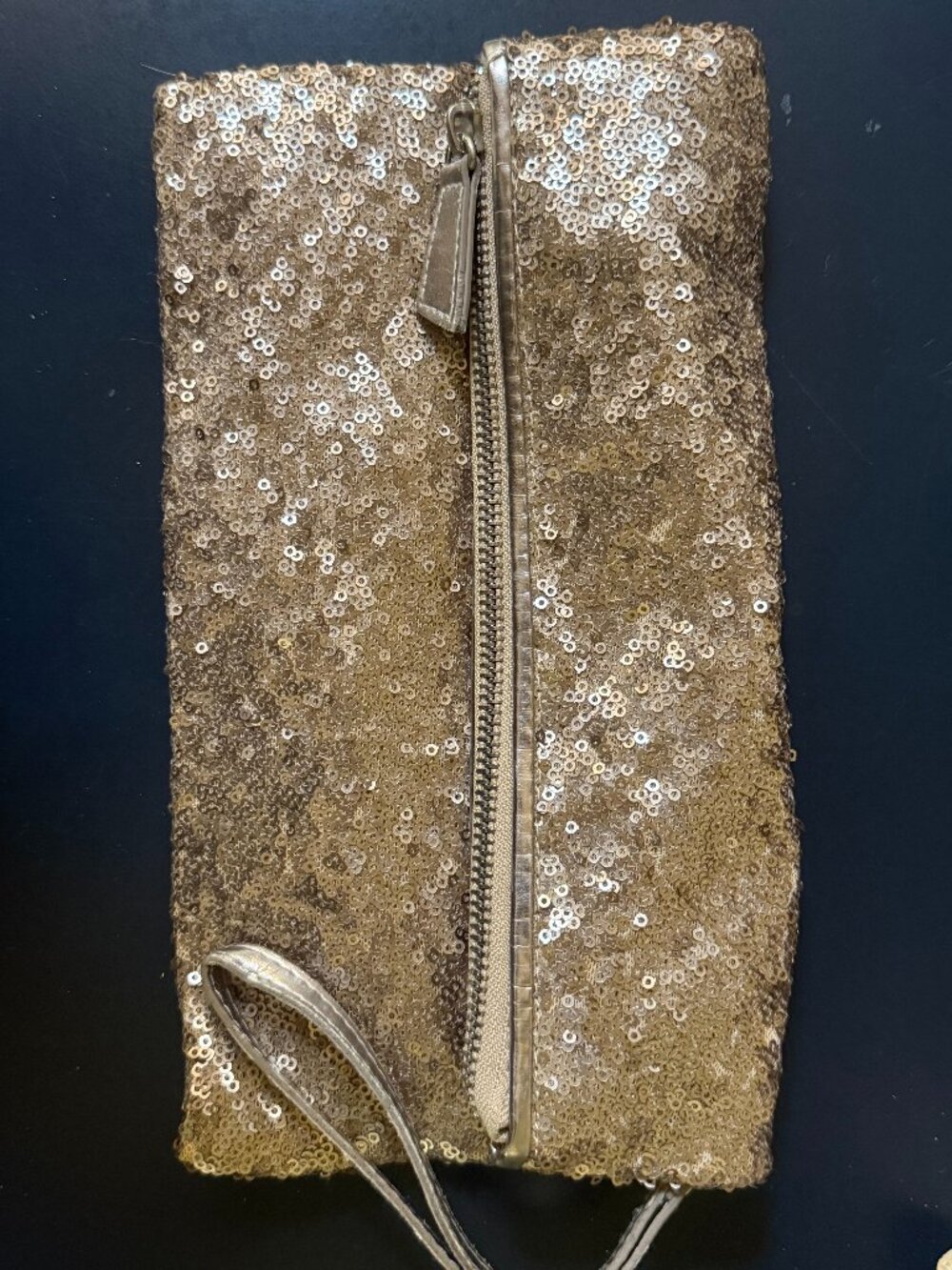 Gold Sequined Clutch